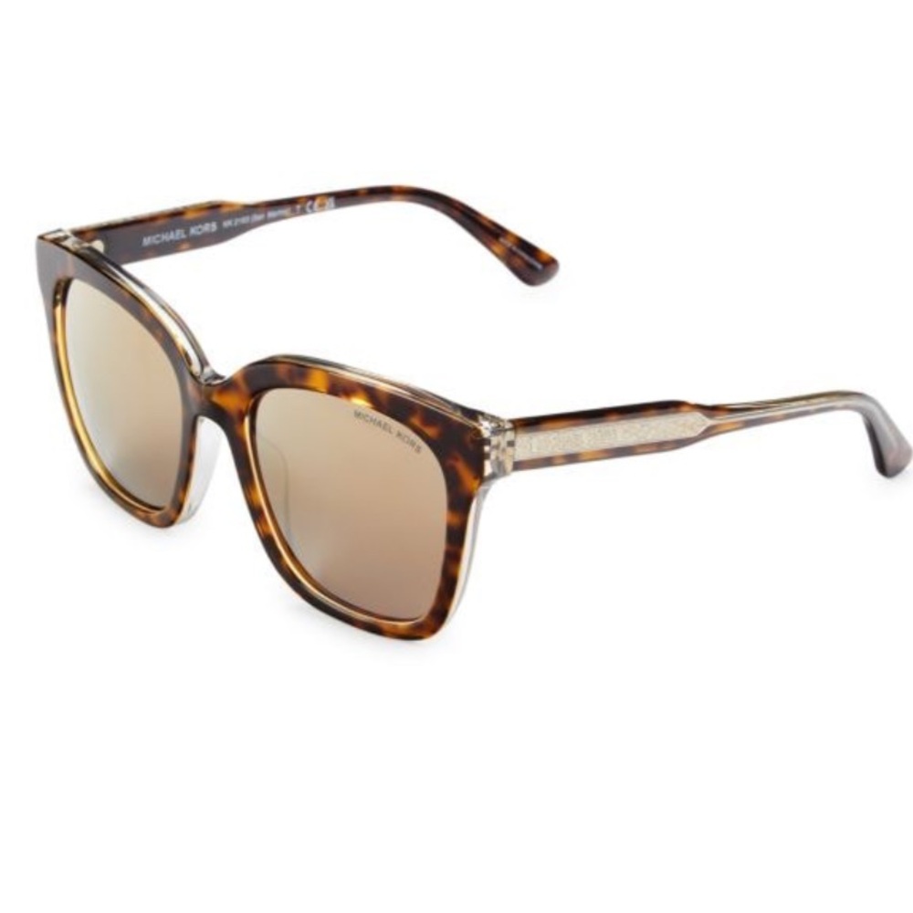 MICHAEL KORS tortoise shell square sunglasses with mirror lenses ✨😎